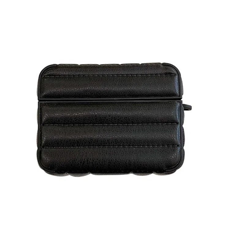 ktusu Generic Cases & Covers Puffy Pebble Leather Dual Layer Hard Cover for Airpods 3