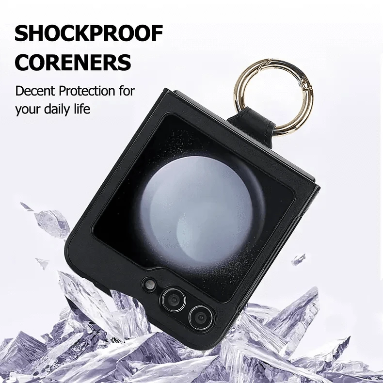 ktusu Generic Cases & Covers Rhombus PU Leather Ring Case for Samsung Z Flip6