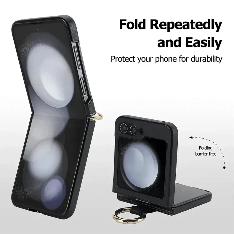 ktusu Generic Cases & Covers Rhombus PU Leather Ring Case for Samsung Z Flip6