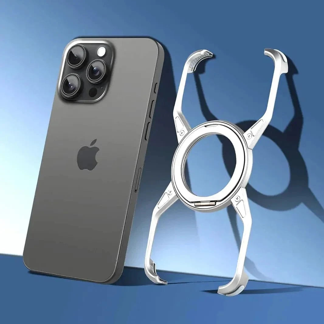 ktusu Generic Cases & Covers Rotation Kickstand Metal Frameless Magsafe Case for iPhone 16 Pro Max
