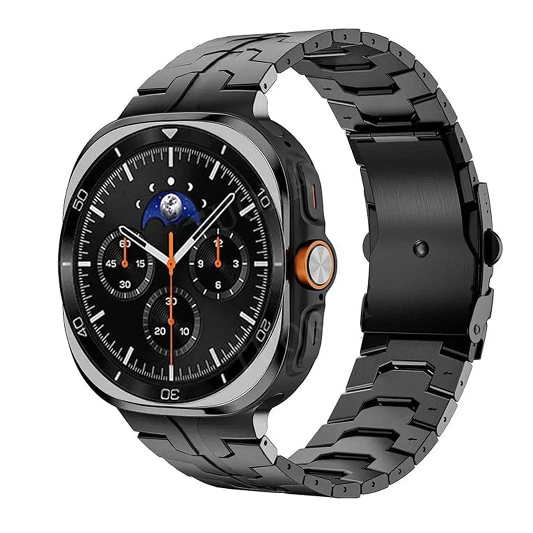 ktusu Generic Watch Bands Satin Brushed Metal Link Bracelet Band for Samsung Watch Ultra 47mm