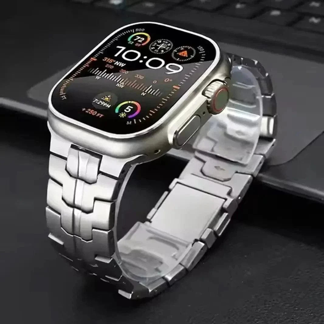 ktusu Generic Watch Bands Satin Brushed Metal Link for Samsung Watch Ultra 47mm