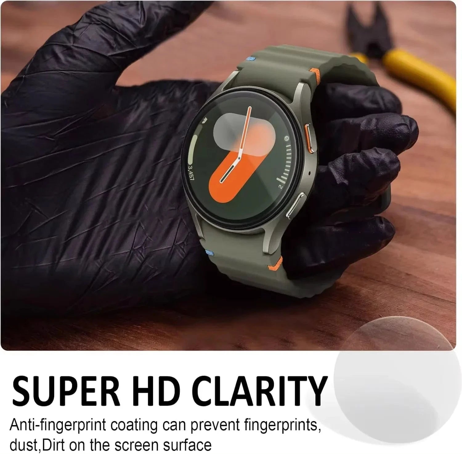 ktusu Generic Screen Protection Self-contained Positioning Tempered Glass for Samsung Watch 4/5 44mm