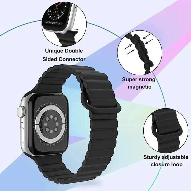 ktusu Generic Watch Bands Silicone Magnetic Band for Apple Watch 42 | 44 | 45 | Ultra 49 | 46mm S10