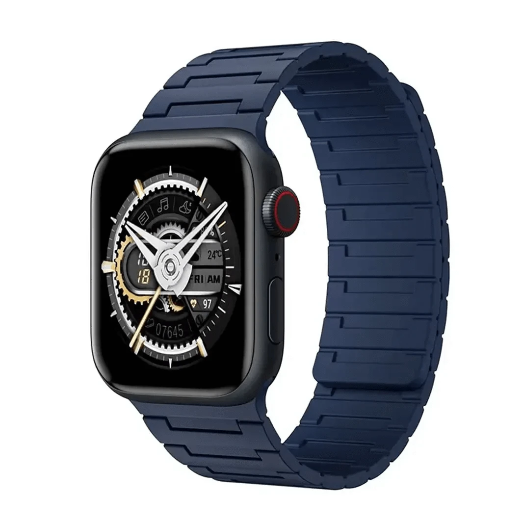 ktusu Generic Watch Bands Silicone Magnetic Watch Strap Band for Apple Watch 42 | 44 | 45 | Ultra 49 | 46mm S10 Dark Blue