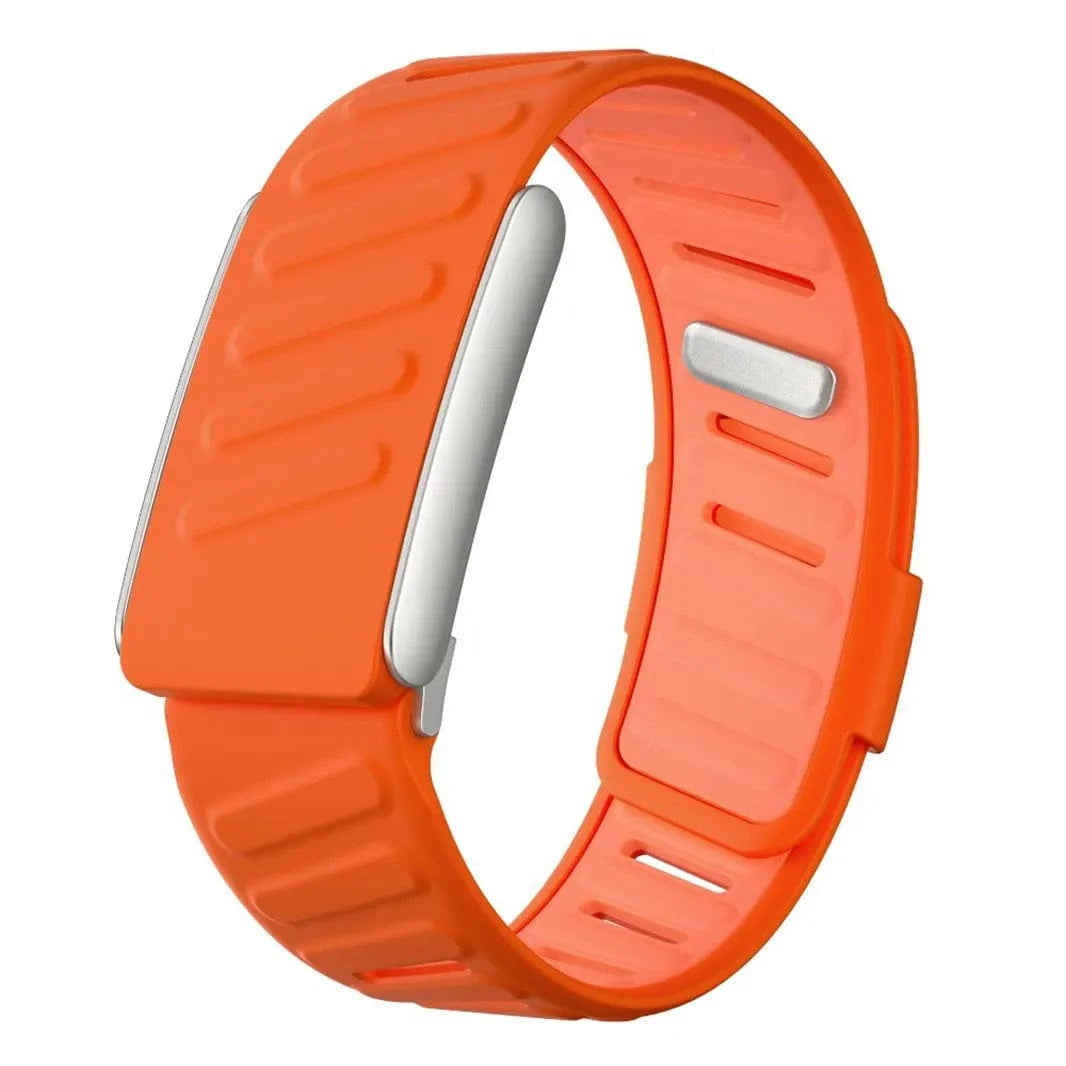 ktusu Generic Watch Bands Silicone Soft Sports Loop Adjustable Replacement Strap for Whoop 5.0 Orange