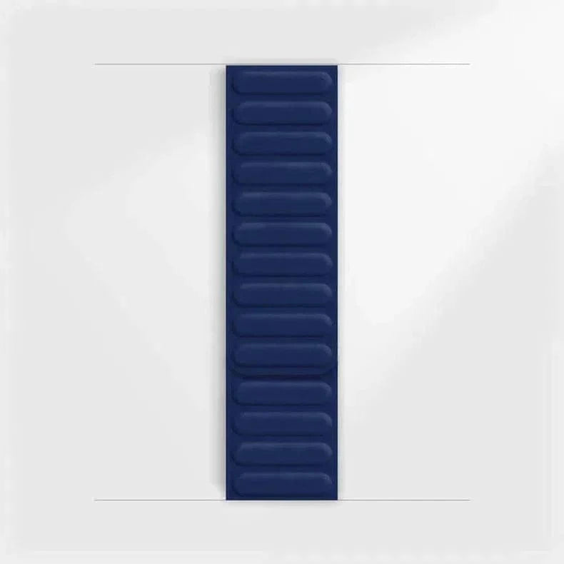 ktusu Generic Watch Bands Silicone Soft Touch Magnetic Link Band for Apple Watch 38 | 40 | 41 | 42mm S10 Blue