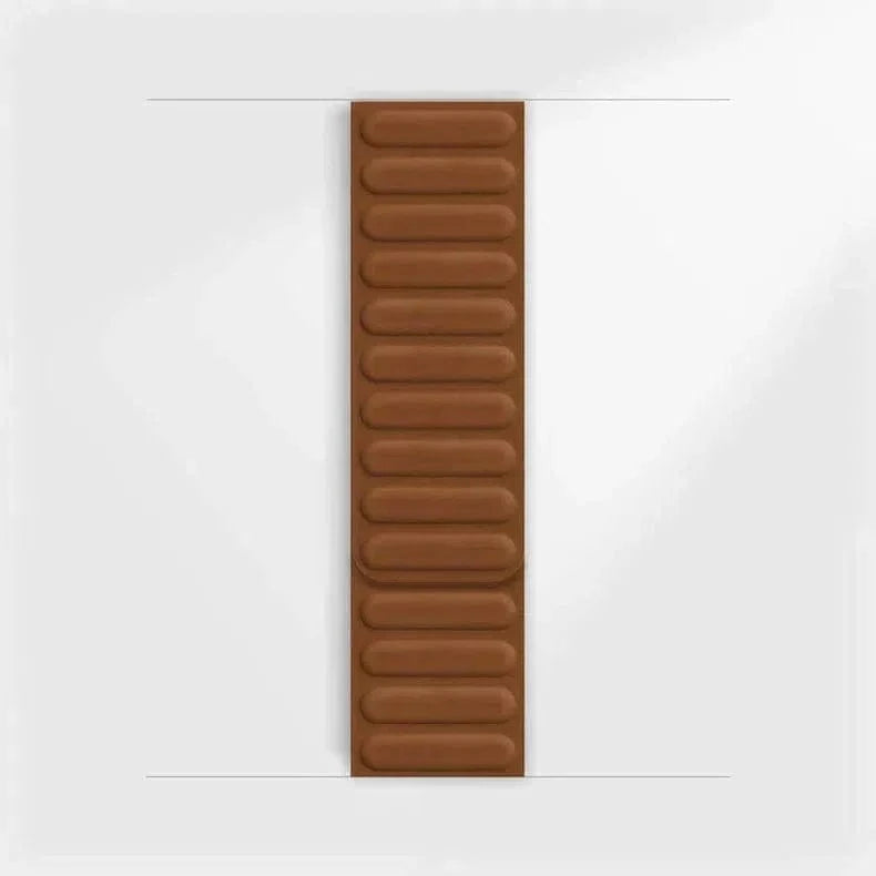 ktusu Generic Watch Bands Silicone Soft Touch Magnetic Link Band for Apple Watch 38 | 40 | 41 | 42mm S10 Brown