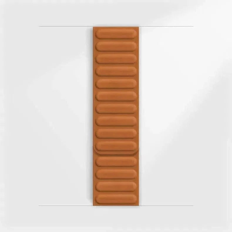 ktusu Generic Watch Bands Silicone Soft Touch Magnetic Link Band for Apple Watch 38 | 40 | 41 | 42mm S10 Pastel Brown