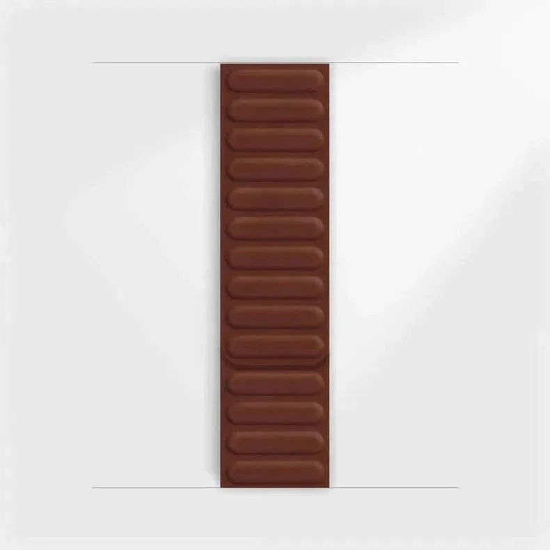 ktusu Generic Watch Bands Silicone Soft Touch Magnetic Link Band for Apple Watch 38 | 40 | 41 | 42mm S10 Tan Brown