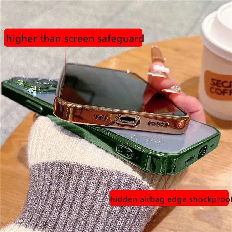 ktusu Generic Cases & Covers Silicone Soft Transparent Lens Protection Chrome Case for iPhone 12