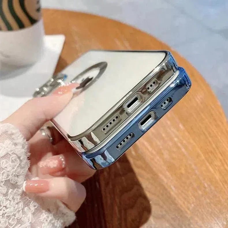 ktusu Generic Cases & Covers Silicone Soft Transparent Lens Protection Chrome Case for iPhone 13 Pro Max