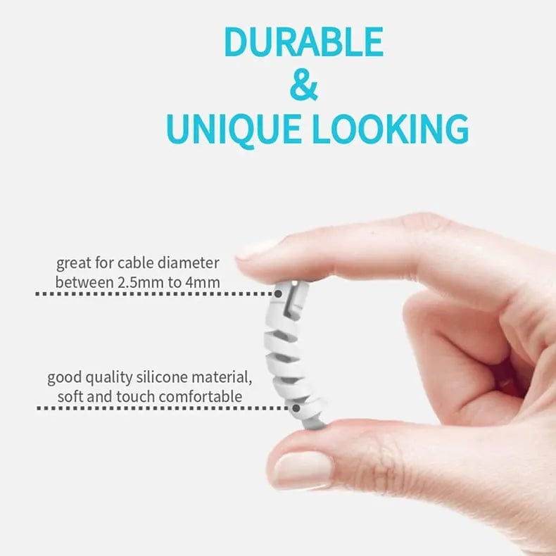 ktusu Generic Enhancement Silicone Spiral Data & Charging Cable Protector 4 Pieces Set ( Pack of 3 )