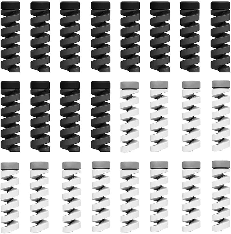 ktusu Generic Enhancement Silicone Spiral Data & Charging Cable Protector 4 Pieces Set ( Pack of 3 )