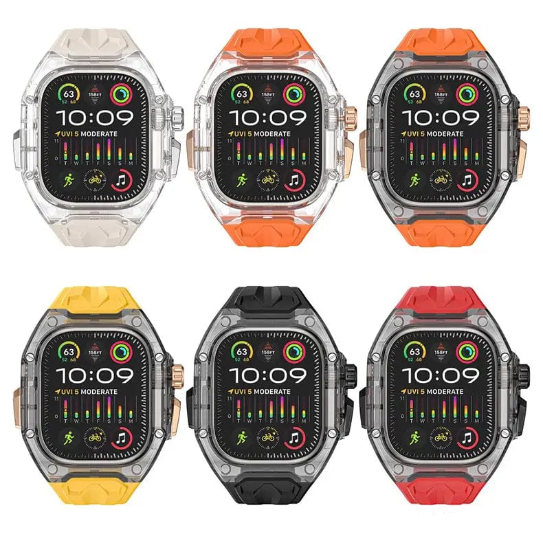 ktusu Generic Watch Bands Silicone Watch Band with Protective Rugged Hard Cover for Apple Watch 45mm | 44mm