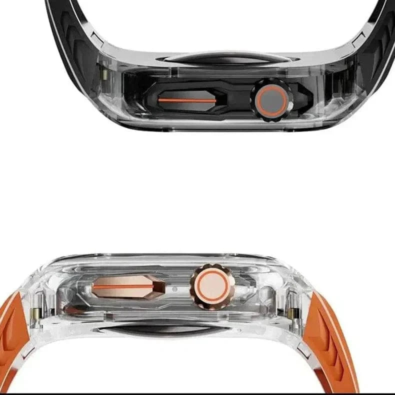 ktusu Generic Watch Bands Silicone Watch Band with Protective Rugged Hard Cover for Apple Watch 45mm | 44mm