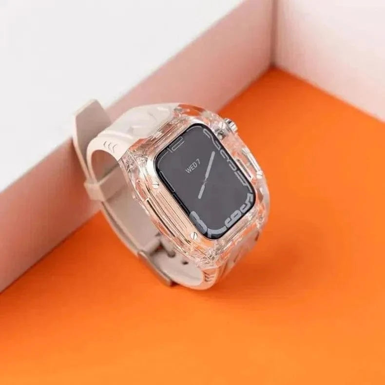 ktusu Generic Watch Bands Silicone Watch Band with Protective Rugged Hard Cover for Apple Watch 45mm | 44mm