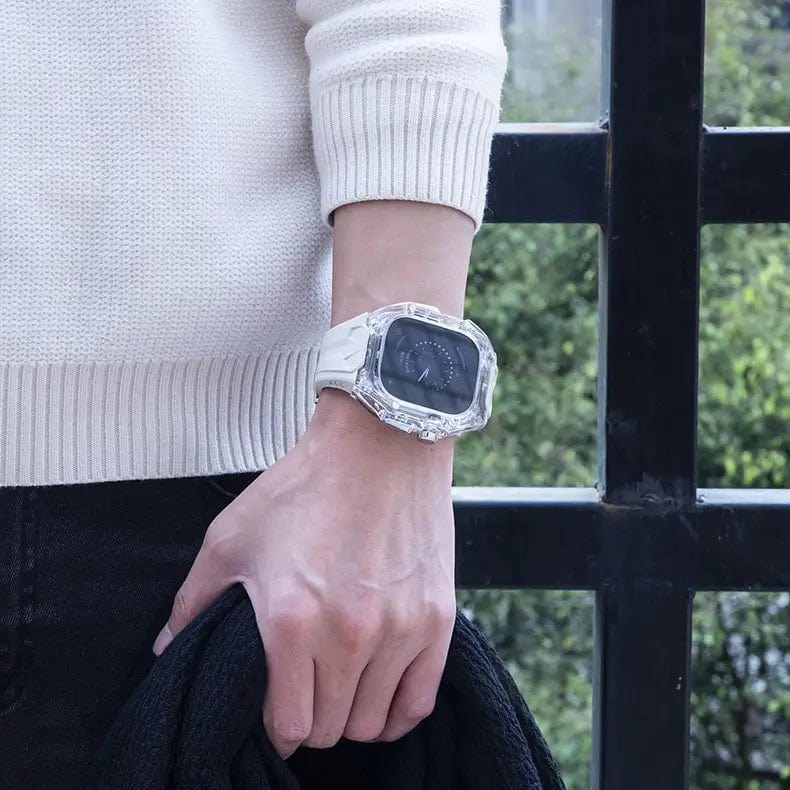 ktusu Generic Watch Bands Silicone Watch Band with Protective Rugged Hard Cover for Apple Watch 45mm | 44mm