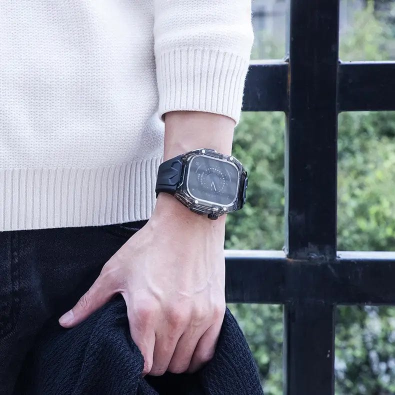 ktusu Generic Watch Bands Silicone Watch Band with Protective Rugged Hard Cover for Apple Watch 45mm | 44mm