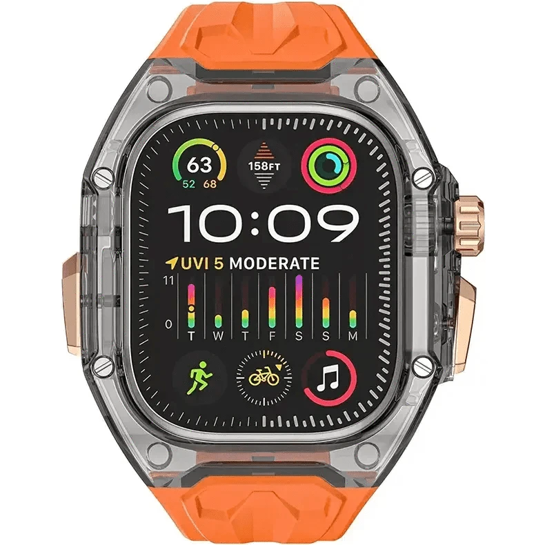 ktusu Generic Watch Bands Silicone Watch Band with Protective Rugged Hard Cover for Apple Watch 45mm | 44mm