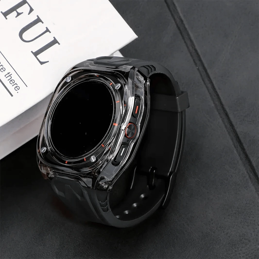 ktusu Generic Watch Bands Silicone Watch Band with Protective Rugged Hard Cover for Samsung Watch Ultra 47mm