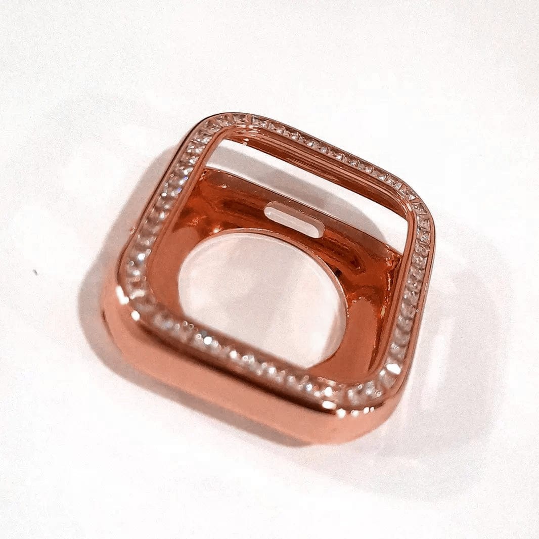 ktusu Generic Cases & Covers Single Rhinestone Aluminum Full Body Cover for Apple Watch 41mm Bronze