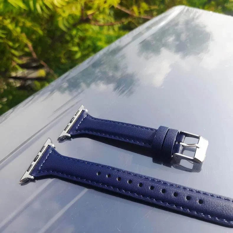 ktusu Generic Watch Bands Slim Classic Leather Texture Band for Apple Watch 42 | 44 | 45 | Ultra 49 | 46mm S10