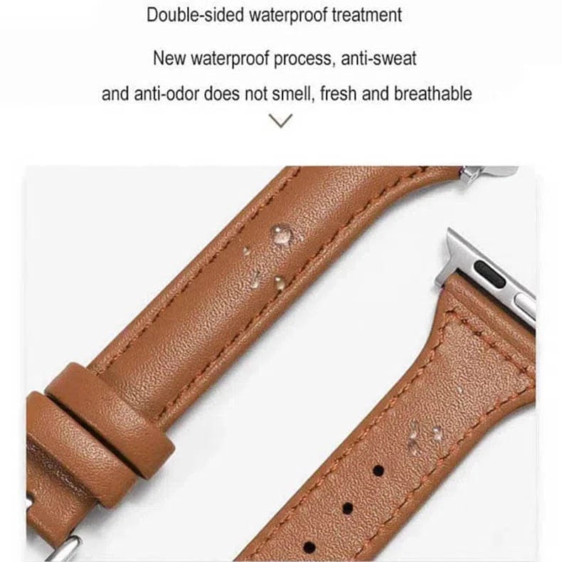 ktusu Generic Watch Bands Slim Classic Leather Texture Band for Apple Watch 42 | 44 | 45 | Ultra 49 | 46mm S10