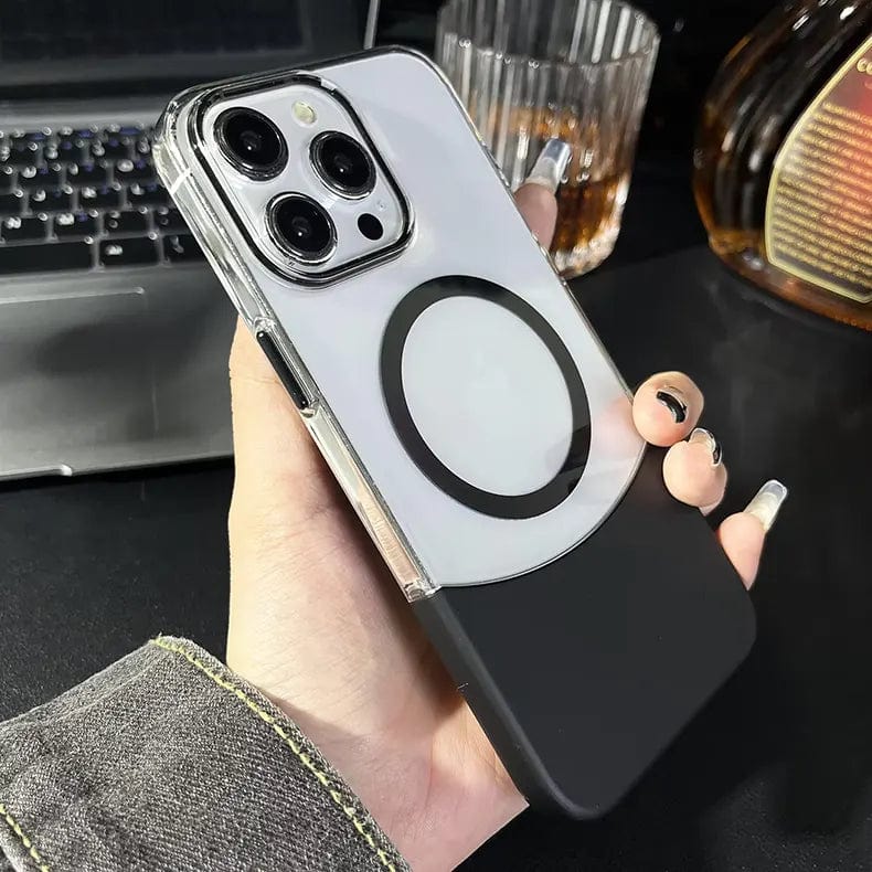 ktusu Generic Cases & Covers Snapsplit Crystal Clear Magsafe Hard Case for iPhone 16 Plus Black / with magsafe