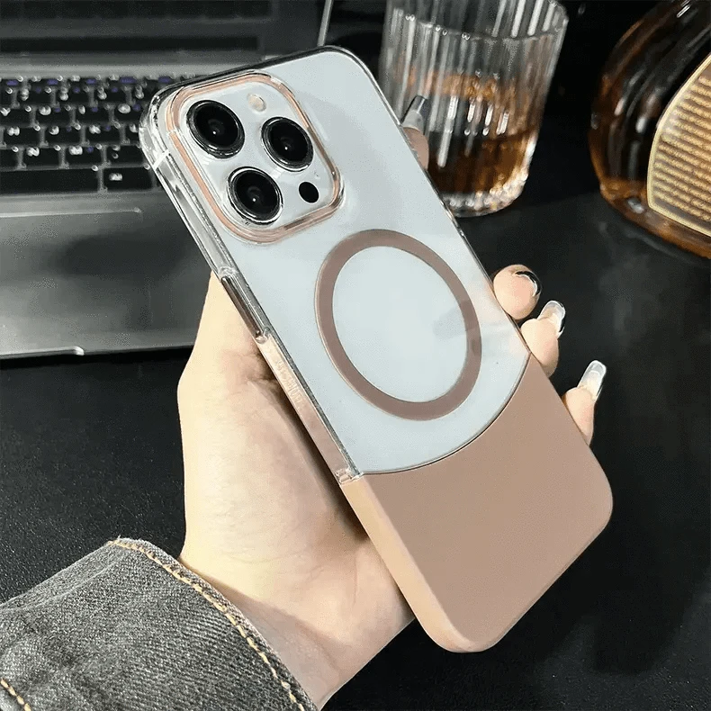 ktusu Generic Cases & Covers Snapsplit Crystal Clear Magsafe Hard Case for iPhone 16 Plus Desert Titanium / with magsafe