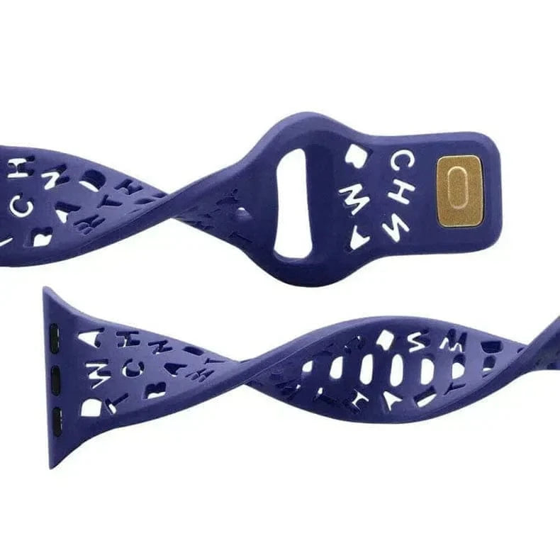 ktusu Generic Watch Bands Soft Silicone Alphabetic Band for Apple Watch 42 | 44 | 45 | Ultra 49 | 46mm S10 Off White