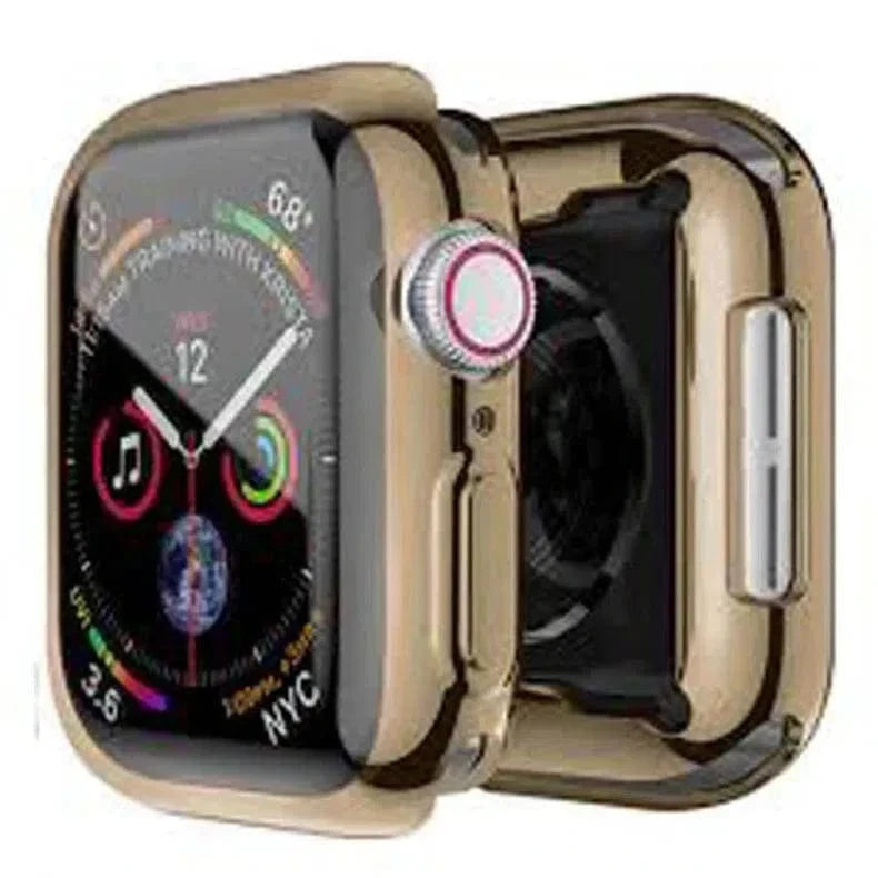 ktusu Generic Cases & Covers Soft Slim Shiny Full Body Screen Protector Cover for Apple Watch 44mm Coffee Brown