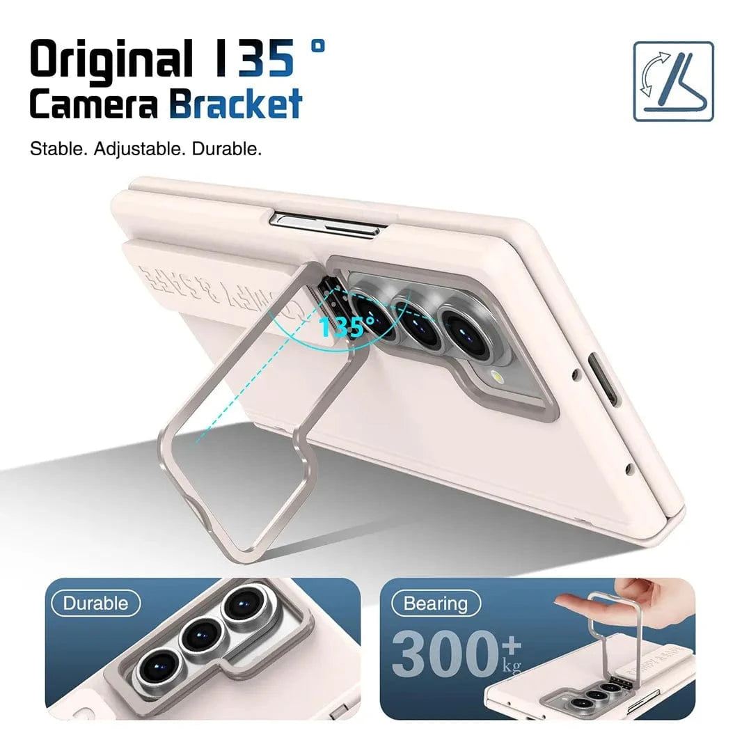 ktusu Generic Cases & Covers Soft Touch Coating Lens Bracket Case With Hand Strap for Samsung Z Fold7