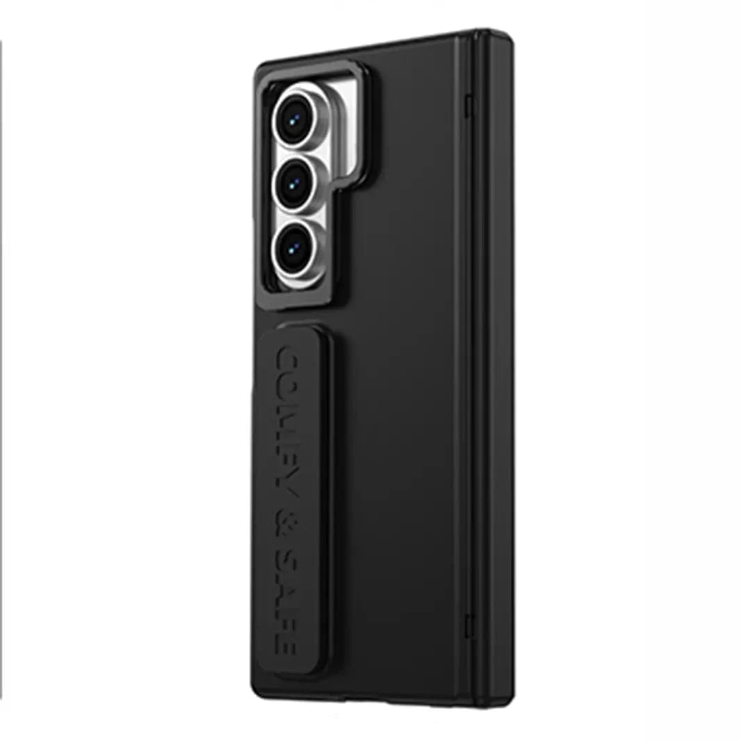 ktusu Generic Cases & Covers Soft Touch Coating Lens Bracket Case With Hand Strap for Samsung Z Fold7 Black