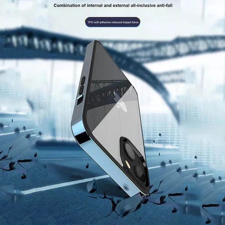 ktusu DOYERS Cases & Covers Square Electroplated Clear Hard Case for iPhone 13 Sierra Blue