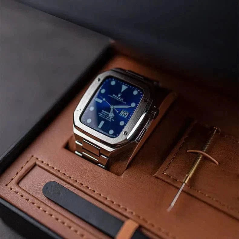 ktusu Generic Watch Bands Stainless Steel Dual Link Bracelet for Apple Watch 44mm