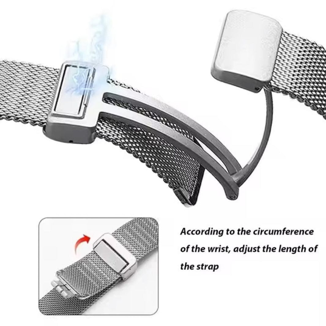 ktusu Generic Watch Bands Stainless Steel Magnetic D-Buckle Band for Apple Watch 42 | 44 | 45 | Ultra 49 | 46mm S10