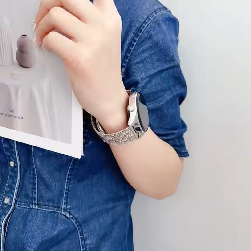 ktusu Generic Watch Bands Stainless Steel Magnetic D-Buckle Band for Apple Watch 42 | 44 | 45 | Ultra 49 | 46mm S10