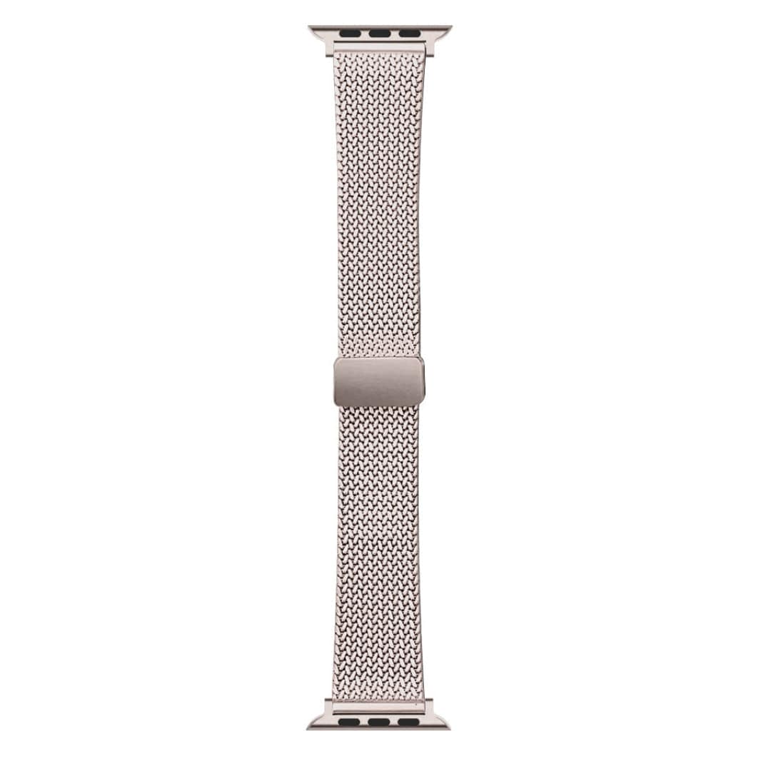 ktusu Generic Watch Bands Stainless Steel Magnetic D-Buckle Band for Apple Watch 42 | 44 | 45 | Ultra 49 | 46mm S10 Starlight
