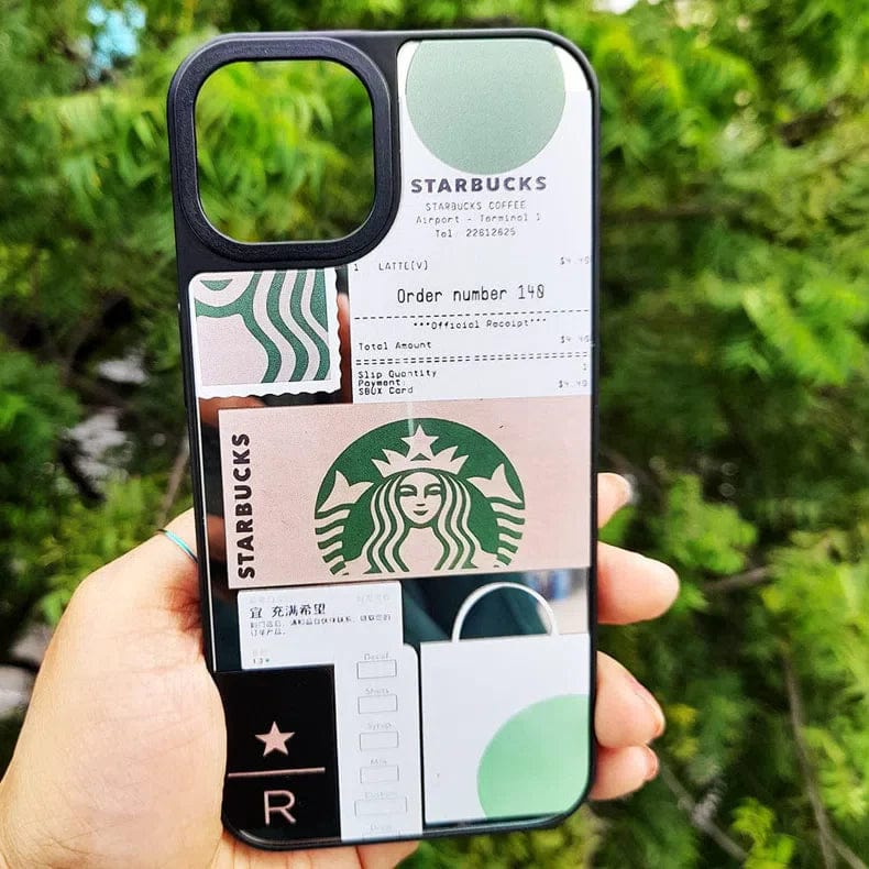 ktusu Generic Cases & Covers Starbucks Print Mirror Acrylic Glass Hard Case for iPhone Xs Max Starbucks 2
