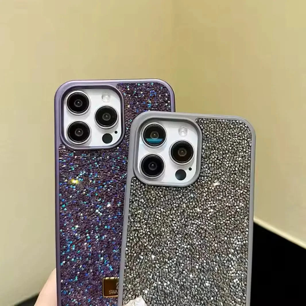 ktusu Swarovski Cases & Covers Swarovski Diamond Bling Hard Case for iPhone 14 Pro Max Black