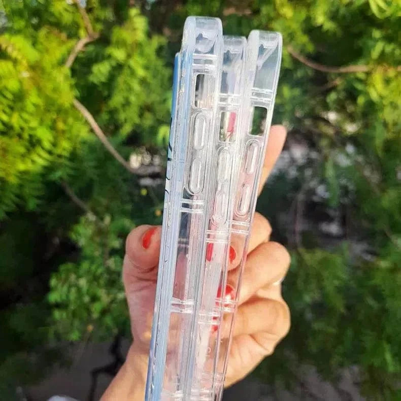 ktusu Generic Cases & Covers Teddy Bear Print Silver Glitter Foil Clear Soft Case for iPhone 14 Pro Max