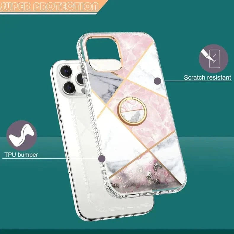 ktusu Generic Cases & Covers TPU Edges Glossy Marble Texture Hard Case for iPhone 12 Pro Max