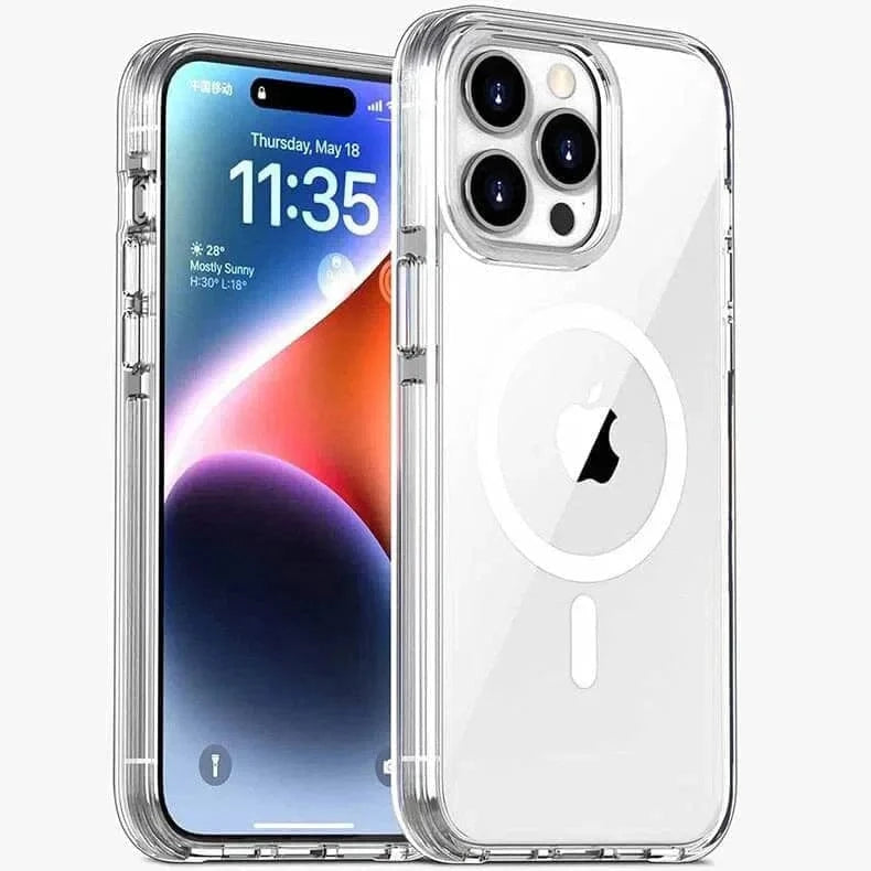 ktusu Generic Cases & Covers TPU+PC Magsafe Transparent Hard Case for iPhone 15 Plus Clear