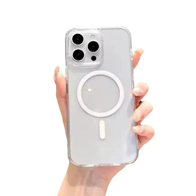 ktusu Generic Cases & Covers Transparent Hard PC Magsafe Case for iPhone 13 White