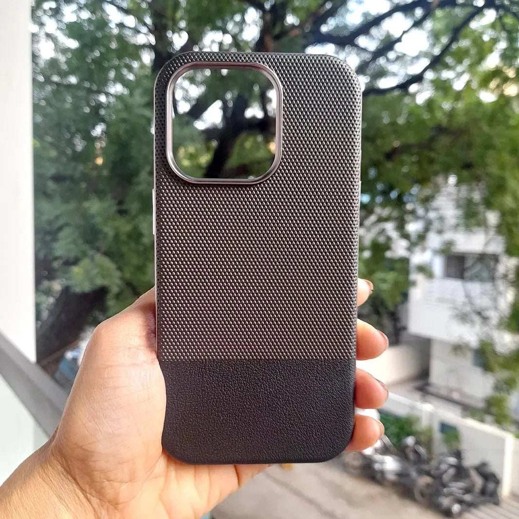 ktusu Generic Cases & Covers Triangle Leather Texture Case for iPhone 16 Pro Max Black