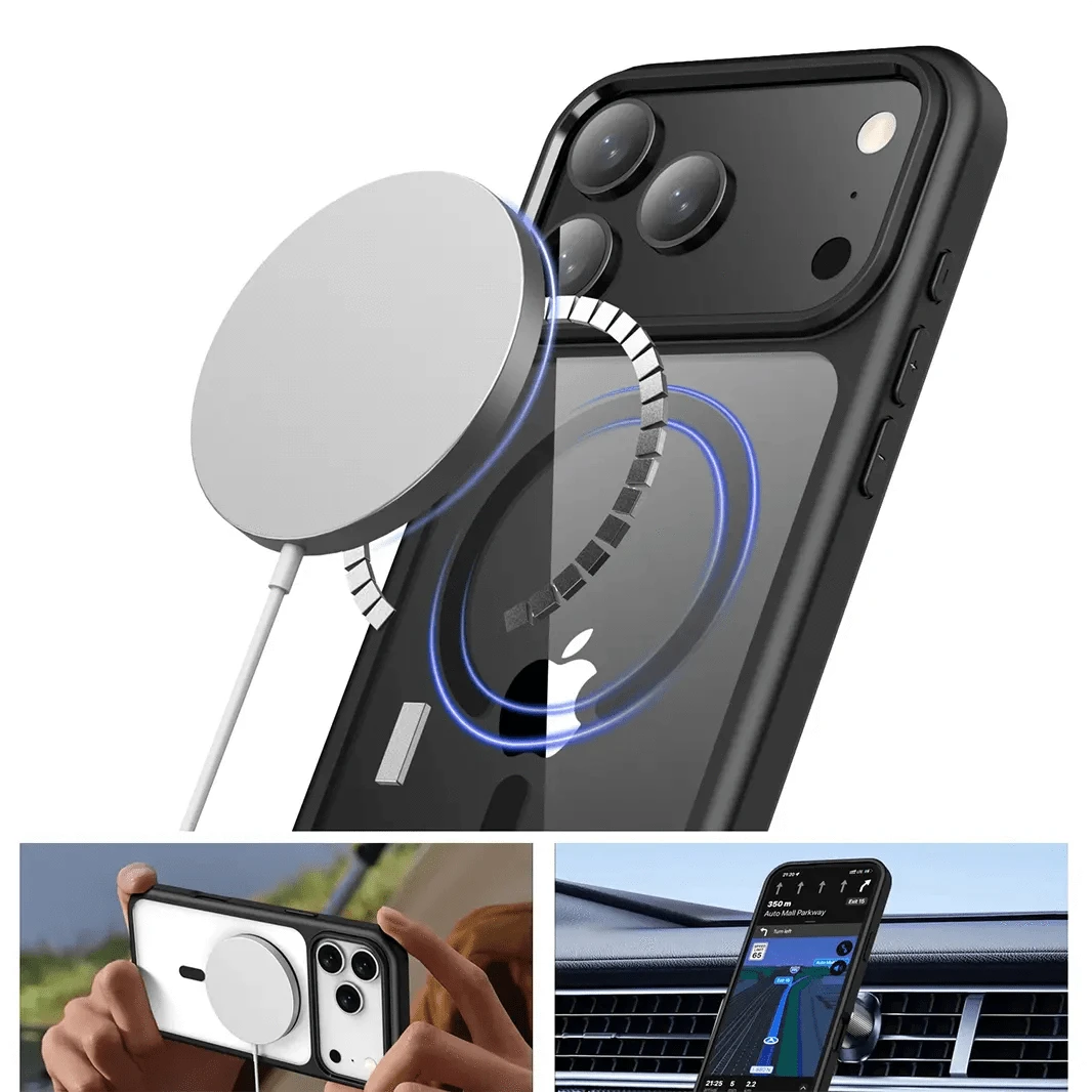 ktusu Generic Cases & Covers Ultra Crystal Clear Matte Frame MagSafe Case for iPhone 17 Pro Max