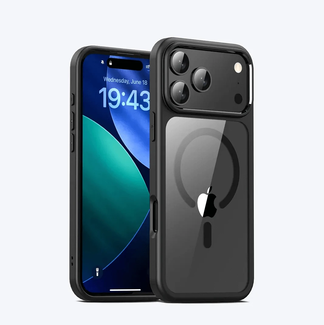 ktusu Generic Cases & Covers Ultra Crystal Clear Matte Frame MagSafe Case for iPhone 17 Pro Max Black