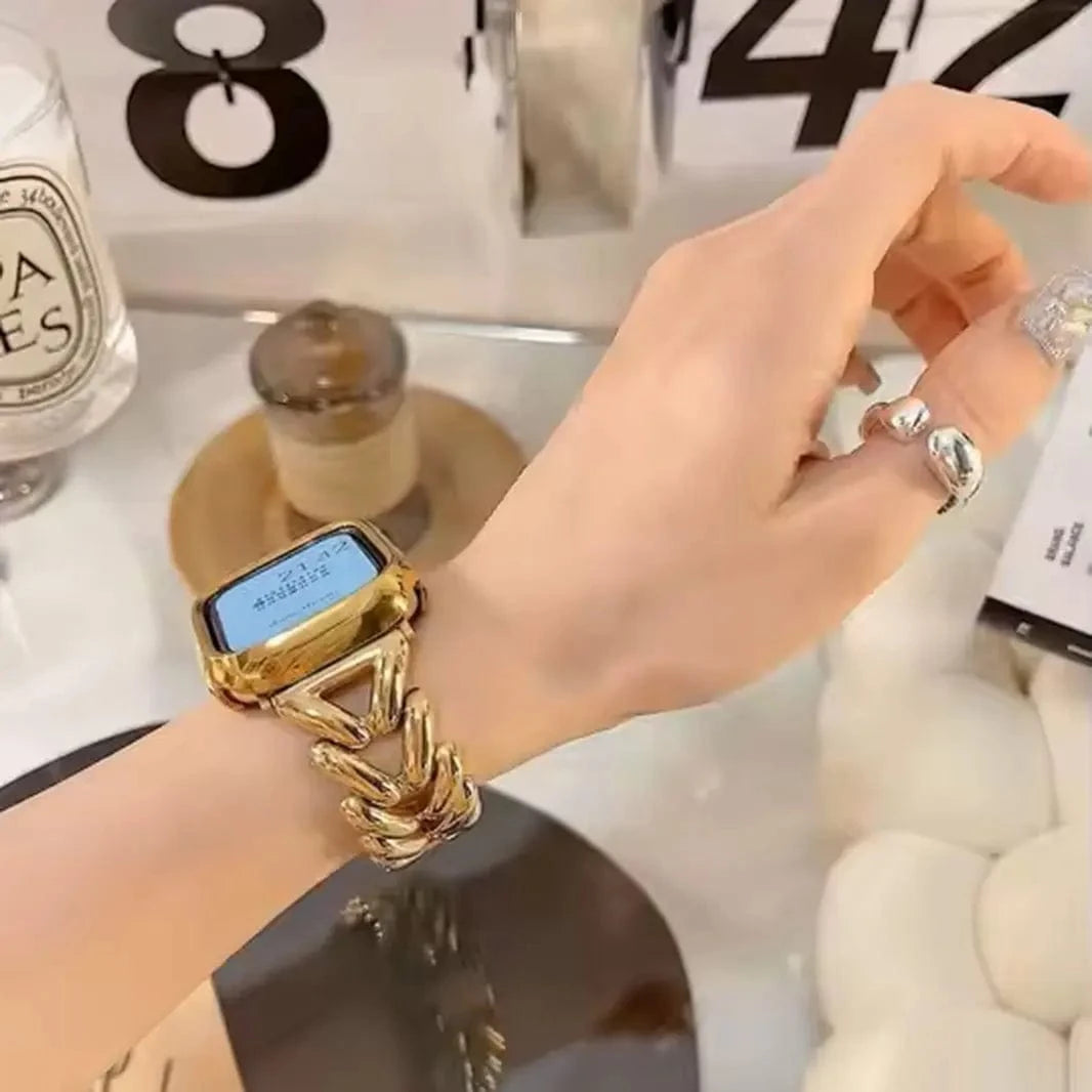 ktusu Generic Watch Bands V Shape Chain Bracelet for Apple Watch 42 | 44 | 45 | Ultra 49 | 46mm S10