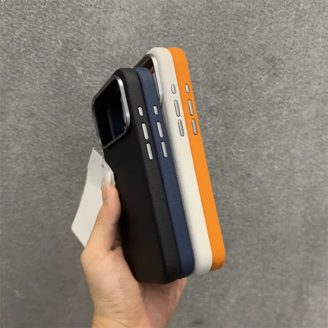 ktusu iShock Cases & Covers Vegan Leather Metal Button Case for iPhone 17 Pro Max